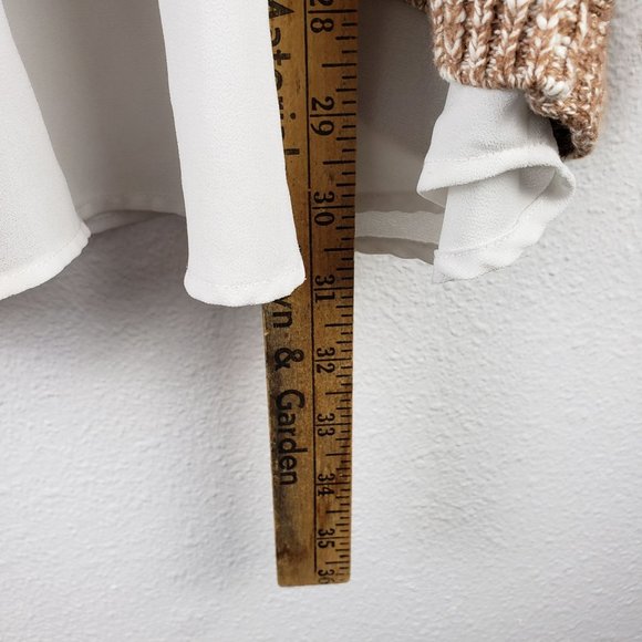 Torrid Women's Size 3 Cold Shoulder Marled Pullover Sweater Sand Brown Layered - Picture 9 of 11